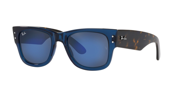 RB-0840S 6638O4 TRANSPARENT DARK BLUE(GREY MIRROR BLUE 51*21, Azul, hi-res 0
