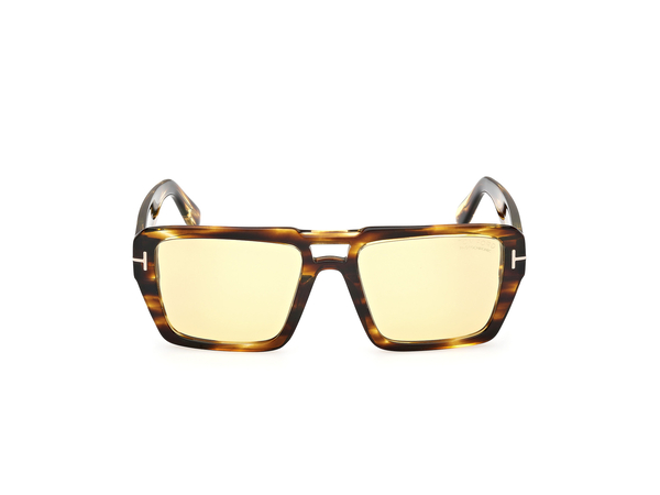 TOMFORD-1153/S 52E*1/3 dark havana(yellow 56*19, Havana, hi-res 1