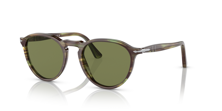 PERSOL-3286S/S 1156/4E  GREEN 51*19, Verde a rayas, hi-res image number 0
