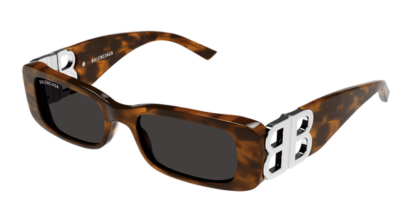 BALENCIAGA-BB0096S/S 023 HAVANA-SILVER (GREY 51*18, Havana, hi-res 0
