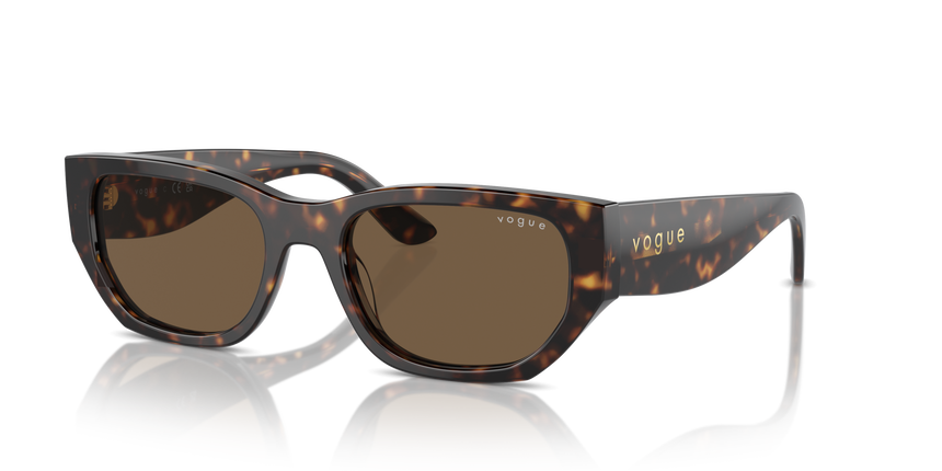 VOGUE-5586/S W65673 DARK HAVANA(DARK BROWN 53*19, Havana, hi-res image number 0