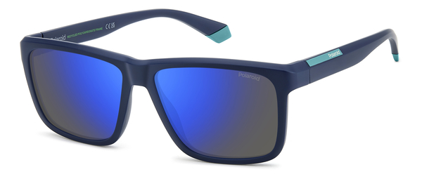POLAROID-2164/S FLL*5X MATTE BLUE(BLUE MIRROR POLARIZED 58*15, Azul mate, hi-res 0