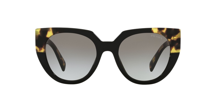 PRADA-14WS/S 3890A7 BLACK/MEDIUM TORTOISE(GREY GRADIENT 52*20, Negro | Havana, hi-res image number 1