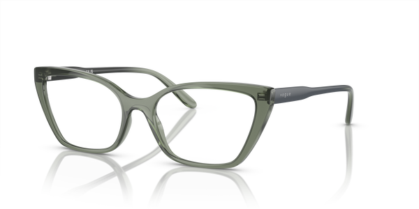 VOGUE-5519/G 3086 TRANSPARENT MALLARD GREEN 54*17, Verde transparente, hi-res 0