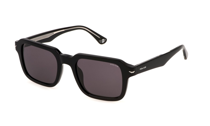 POLICE-N36/S 700Y NERO LUCIDO/SMOKE 52*21, Negro, hi-res image number 0