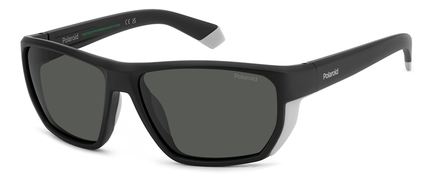 POLAROID-7057/S 003*M9 MATTE BLACK(GREY POLARIZED 60*15, Negro mate, hi-res image number 0