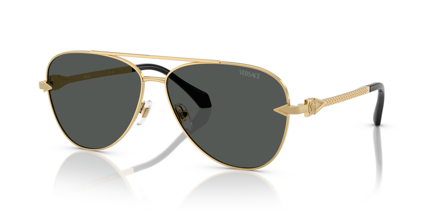 VERSACE-2283/S 100287 GOLD(DARK GREY 61*13, , hi-res image number 0