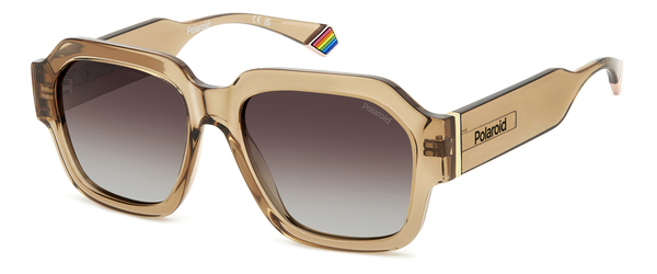 POLAROID-6212/S/X/S 10A*LA BEIGE(BROWN SHADED POLARIZED 54*17, Beige, hi-res 0