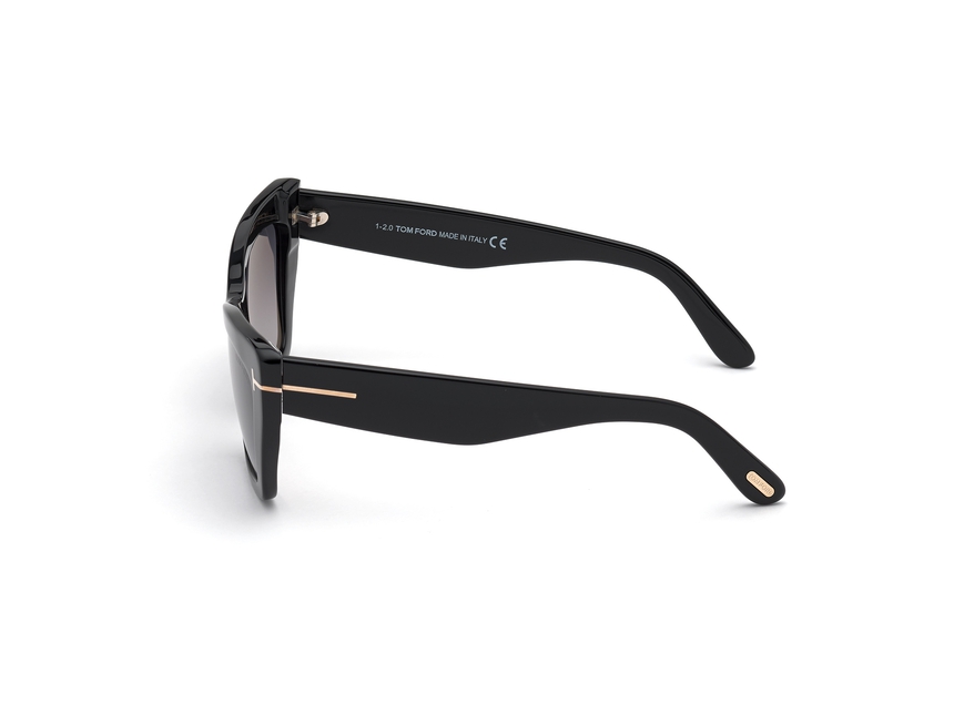 TOMFORD-0871/S 01B shiny black  (gradient smoke 56*15, Negro, hi-res image number 2