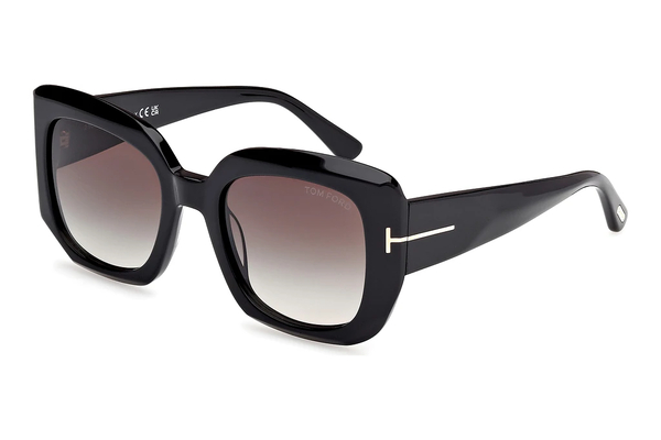 tomford-1220/s 01b shiny black 52*21