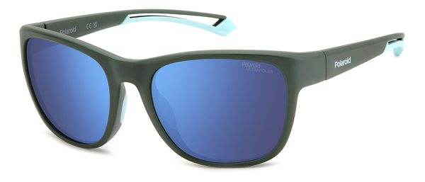 POLAROID-7051/S DLD*QG MATTE GREEN(BLUE MIRROR POLARIZED HIGH CONTRAST 57*19, Verde mate, hi-res 0
