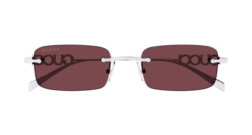 GUCCI-1808S/S 004 SILVER-SILVER-RED 52*20, Plata, hi-res image number 1
