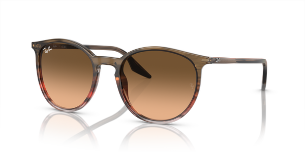 RB-2204 13953B STRIPED BROWN GRADIENT RED (BIANCO UV400 H2F ROSA) 51*20, Marrón a rayas | Rojo, hi-res 0