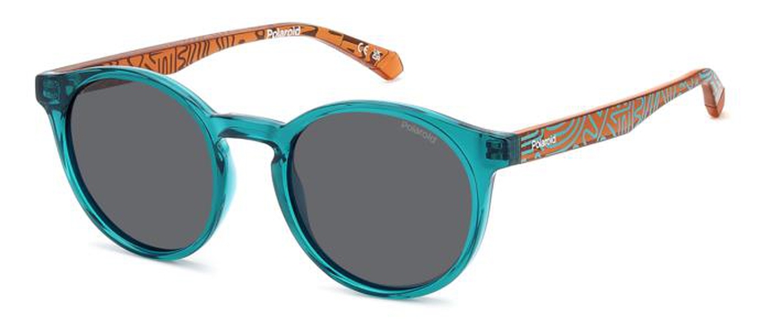 POLAROID-KIDS-8061/S TCF*M9 TURQUOISE(GREY POLARIZED 46*18, Turquesa, hi-res image number 0