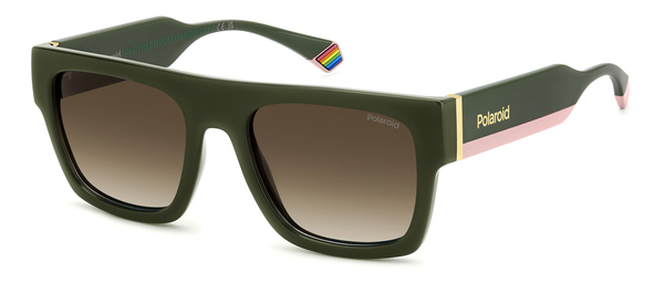 POLAROID-6224/S/X/S 1ED*LA GREEN(BROWN SHADED POLARIZED 54*20, Verde, hi-res 0