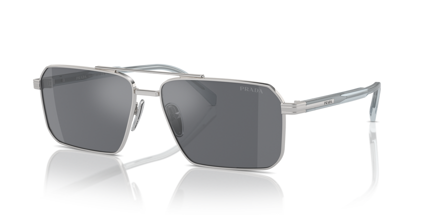 PRADA-A57S/S 1BC175 SILVER/DARK GREY FLASH SILVER 61*15, Plata, hi-res image number 0