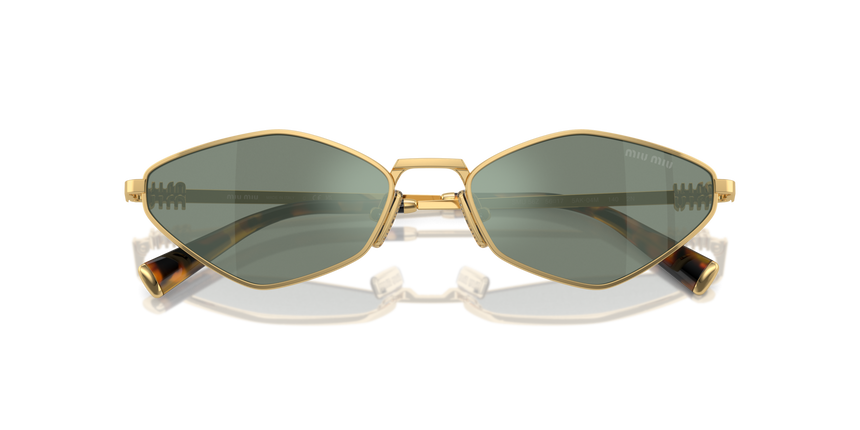 MIUMIU- 56ZS/S 5AK04M GOLD(GREEN MIRROR INTERNAL SILVER 56*17, Dorado, hi-res image number 4