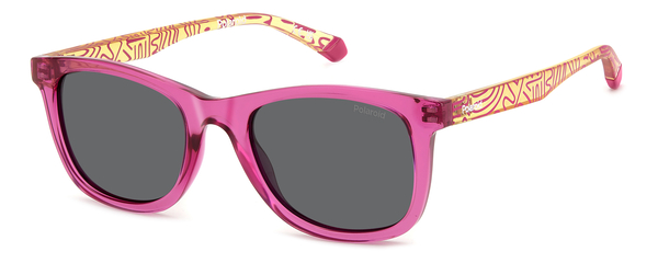 POLAROID-KIDS-8060/S MU1*M9 FUCHSIA(GREY POLARIZED 46*18, Rosa, hi-res 0