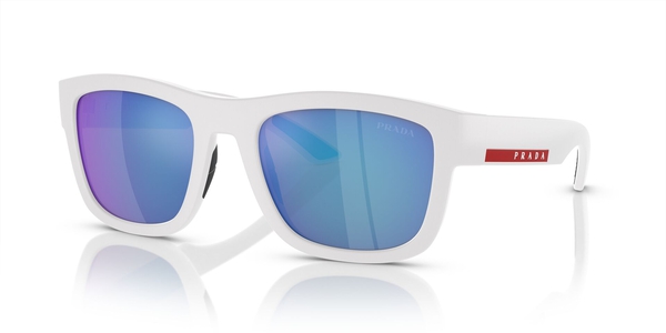 PRADA-SPORT-01ZS/S TWK08R WHITE RUBBER(LIGHT GREEN MIRROR BLUE 56*21, Goma blanco, hi-res 0