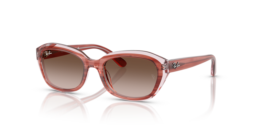 RJ-9081S 717313 STRIPED PINK ON TRANSP PINK(GRADIENT BROWN 48*17, Rosa a rayas | Rosa transparente, hi-res image number 0