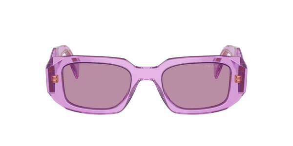 PRADA-17WS/S 13R07Q TRANSPARENT AMETHYST/DARK VIOLET MIRROR SILVER INT 49*20, Amatista transparente, hi-res 1