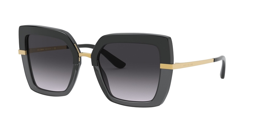 GABBANA-4373/S 32468G TOP BLACK ON TRANSPARENT BLACK(GREY GRADIEN 52*21, Negro, hi-res image number 0
