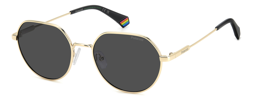 POLAROID-6236/S/X/S RHL*M9 GOLD BLACK_(GREY POLARIZED 54*18, Dorado | Negro, hi-res image number 0