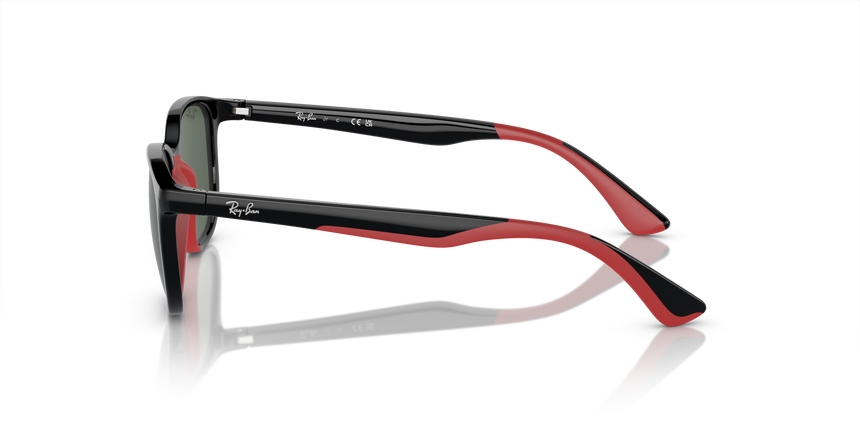 RJ-9078S 713171 BLACK ON RUBBER RED(DARK GREEN 48*16, Negro | Rojo, hi-res image number 2