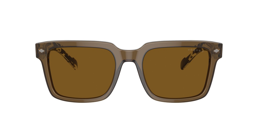 VOGUE-5573/S 314483 TRANSPARENT OLIVE GREEN(DARK BROWN POLAR 55*20, Verde transparente, hi-res image number 1