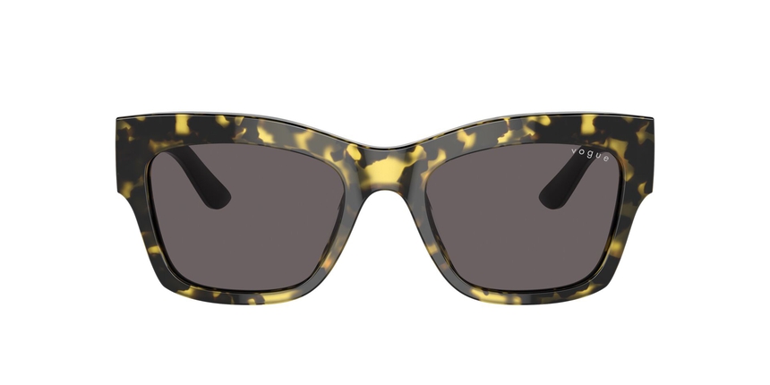 VOGUE-5524/S 309187 YELLOW TORTOISE(BLACK SMOKE 54*20, Negro | Amarillo, hi-res image number 1