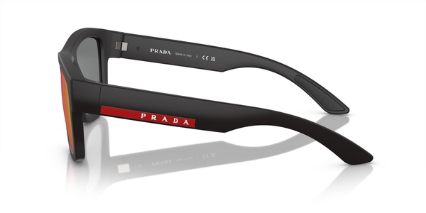 PRADA-SPORT-01ZS/S DG008F BLACK RUBBER(DARK GREY MIRROR BLUE/RED 56*21, Negro, hi-res 2