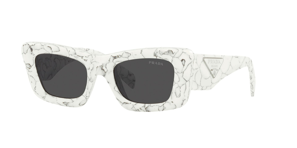 prada-13zs/s 17d5s0 matte white marble(dark grey 50*21