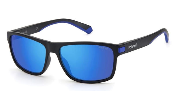 POLAROID-2121/S 0VK*5X MATTE BLACK BLUE(BLUE MIRROR POLARIZED 58*15, Azul, hi-res 0