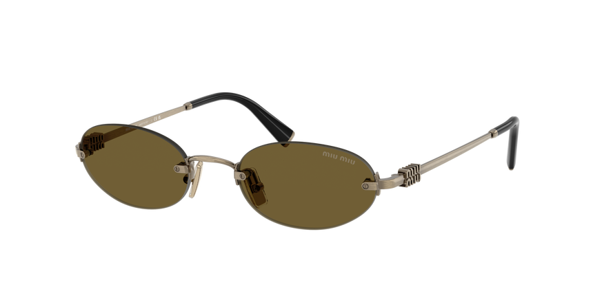 MIUMIU-A54S/S 26C09Z OLD GOLD (DARK BROWN) 51*20, Dorado, hi-res image number 2