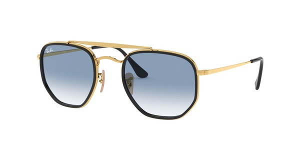 RB-3648M 91673F GOLD (CLEAR GRADIENT BLUE) 52*23, Dorado-Negro, hi-res 0