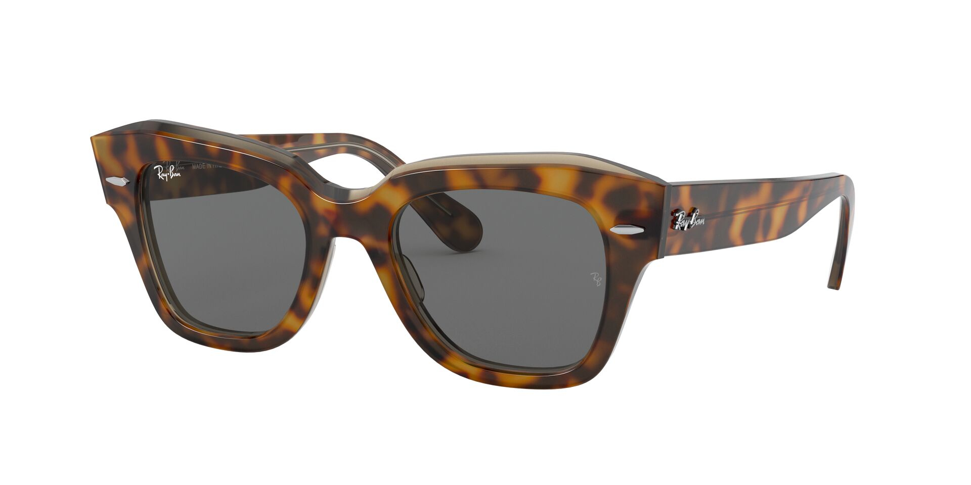 RB-2186 1292B1 HAVANA ON TRASPARENT LIGHT BRO(DARK GREY 52*20, Havana, hi-res image number 0