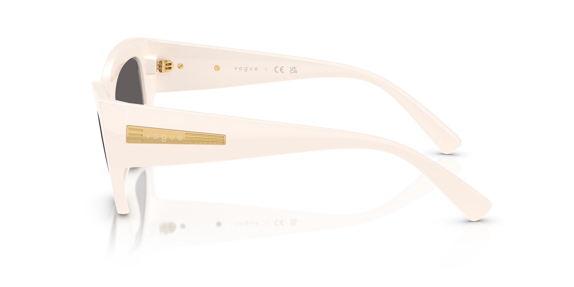 VOGUE-5607/S 312487 FULL IVORY(BLACK SMOKE 53*18, Marfil, hi-res image number 2