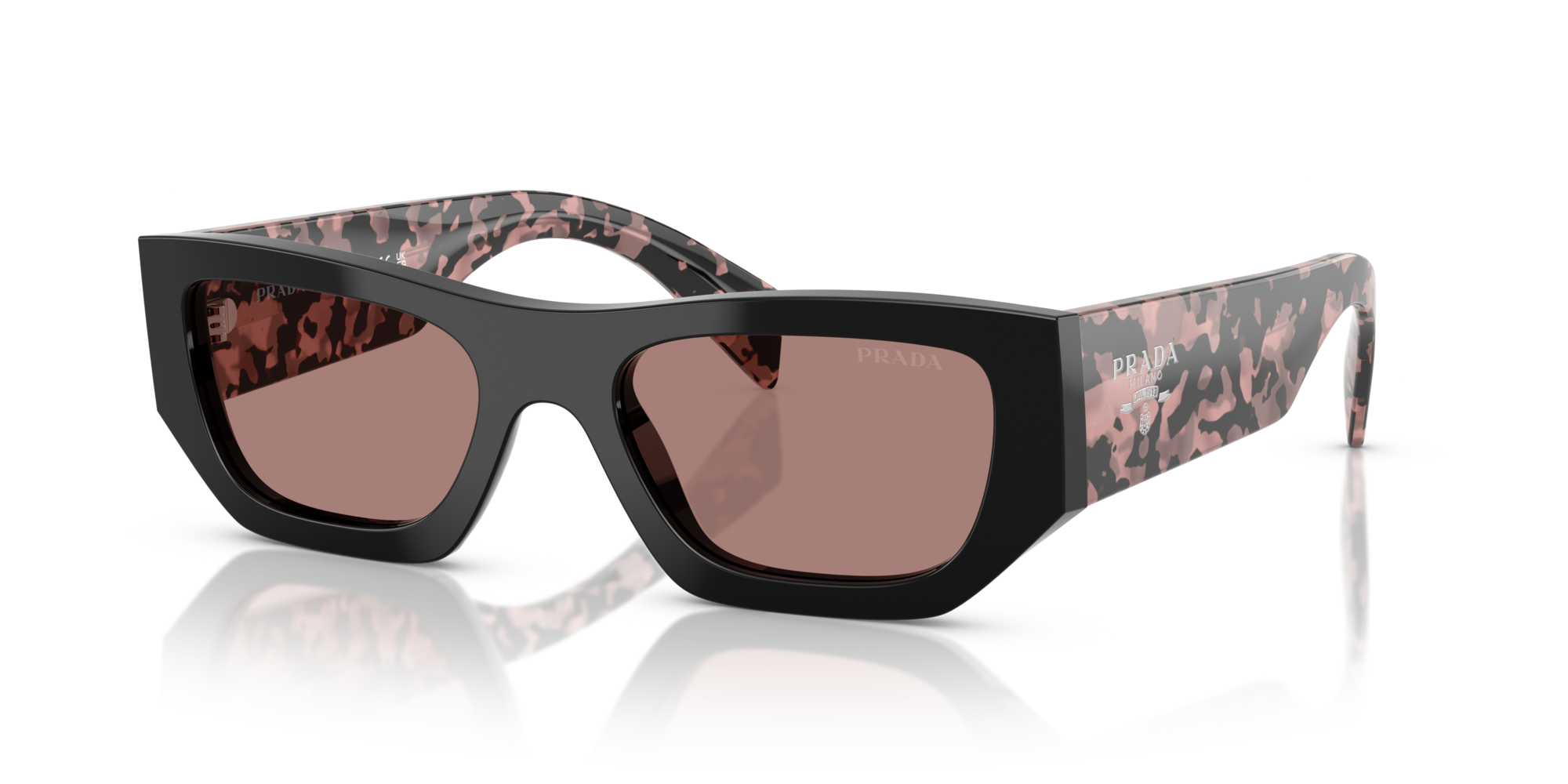 PRADA-A01S/S 13P60B BLACK(LIGHT BROWN 53*20, Negro, hi-res image number 0