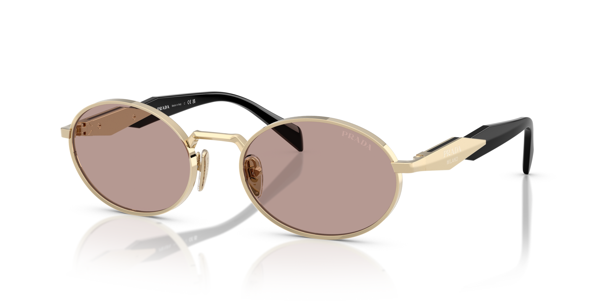 PRADA-65ZS/S ZVN20I PALE GOLD/LIGHT PURPLE 55*20, , hi-res image number 0