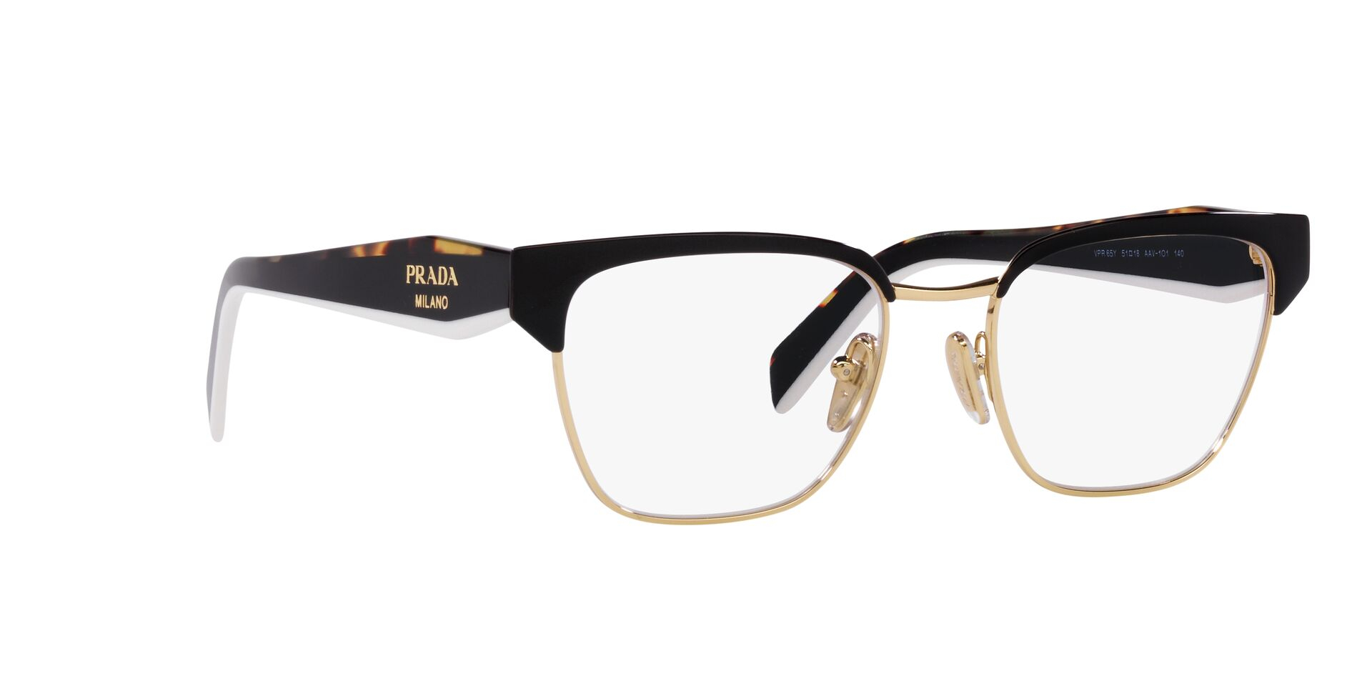 PRADA-65YV/G AAV1O1 BLACK/PALE GOLD 53*18, Negro, hi-res image number 1