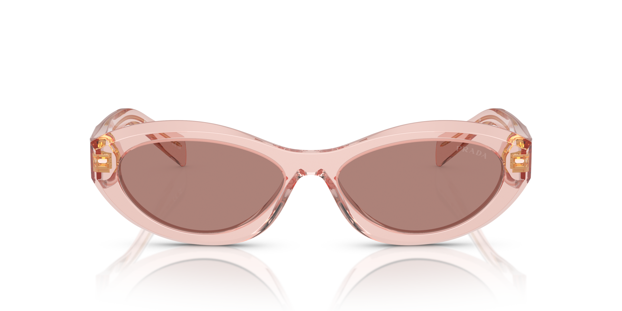PRADA-26ZS/S 19Q10D TRANPARENTE PEACH (BROWN 55*16, Peach transparente, hi-res image number 1