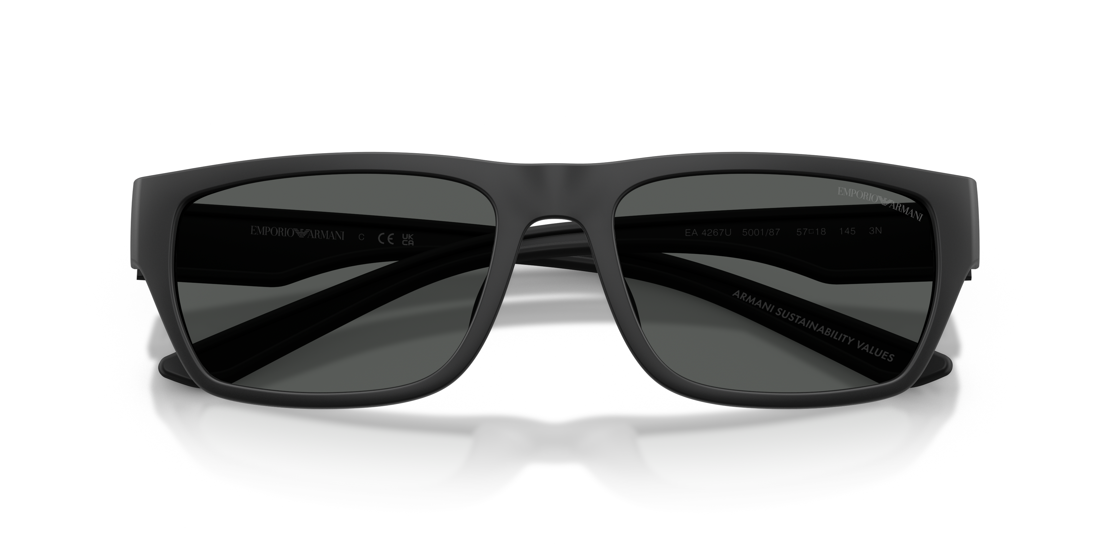 EMPORIO-4267U/S 500187 RUBBERIZED MATTE BLACK(DARK GREY 57*18, , hi-res image number 4