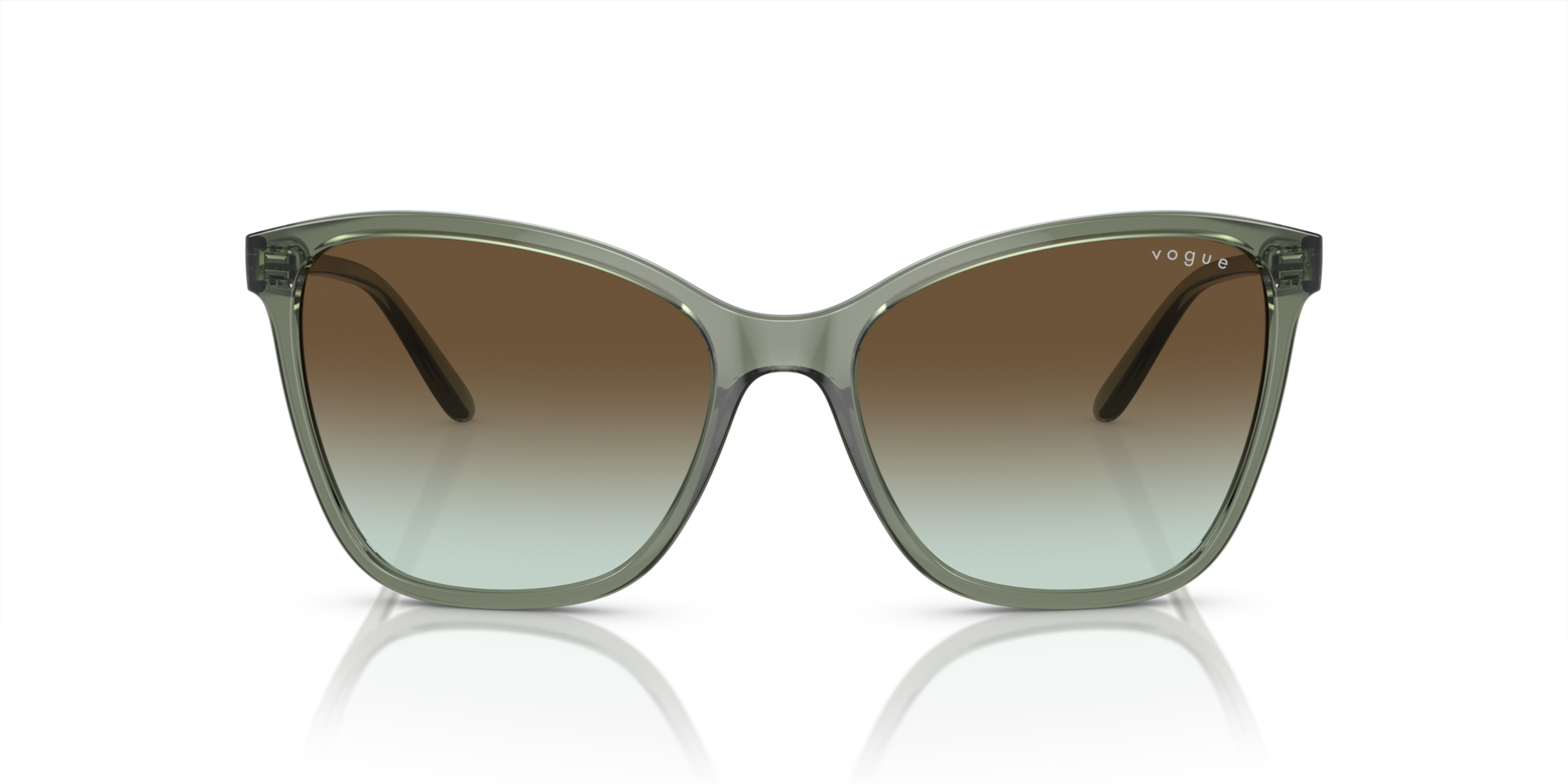 VOGUE-5520/S 3086E8 TRANSPARENT MALLARD GREEN(GREEN GRADIENT DARK BROWN 56*17, Verde transparente, hi-res image number 1