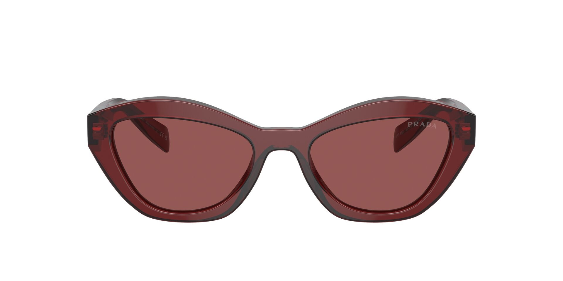 PRADA-A02S/S 18O80B RED TRANSPARENT(DARK VIOLET 52*19, Rojo transparente, hi-res image number 1