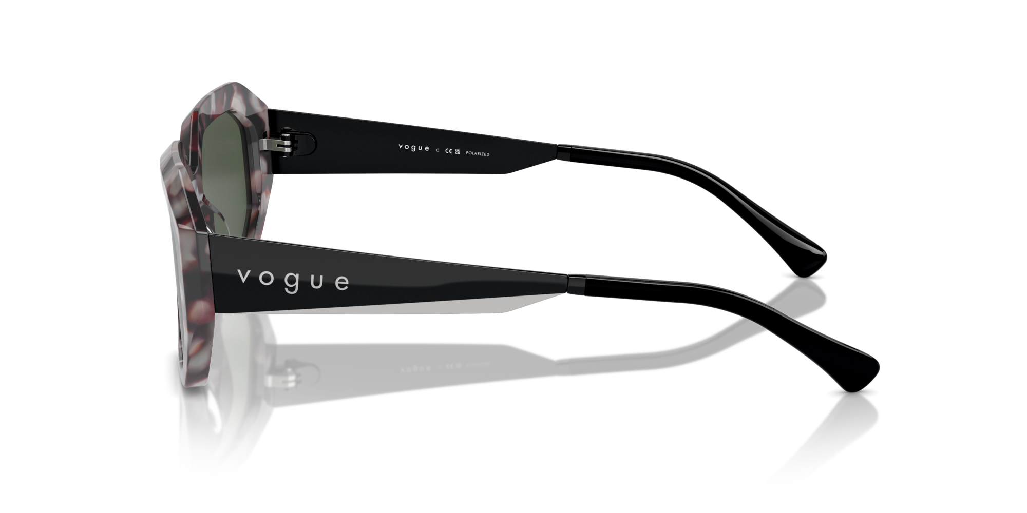 VOGUE-5554/S 31499A GREY TORTOISE(DARK GREEN POLAR 54*18, Gris havana, hi-res image number 2