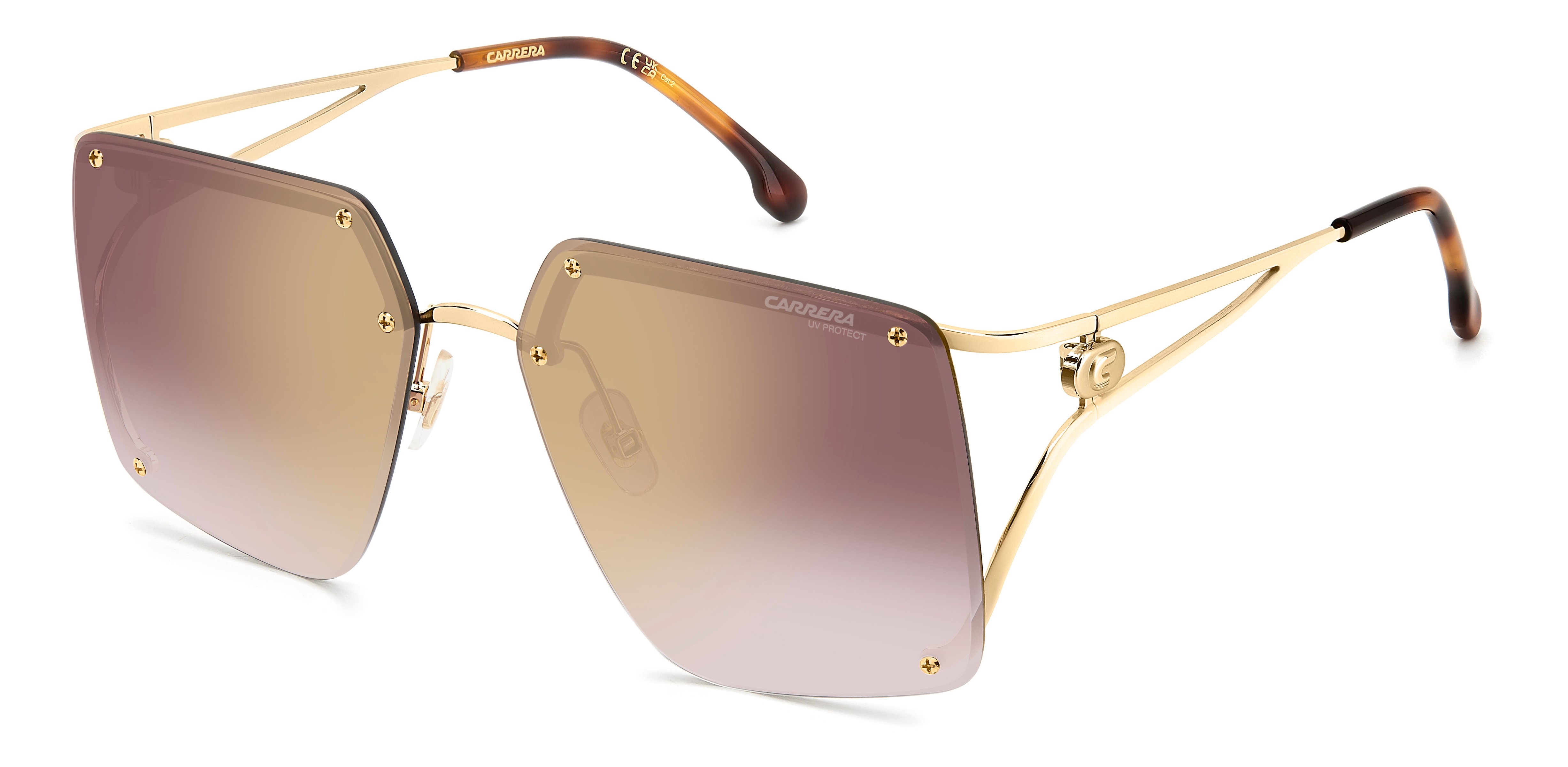 CARRERA-3041/S VVP*YK GOLD IVORY(GOLD MIRROR ON BURGUNDY SHADED 60*15, , hi-res image number 0