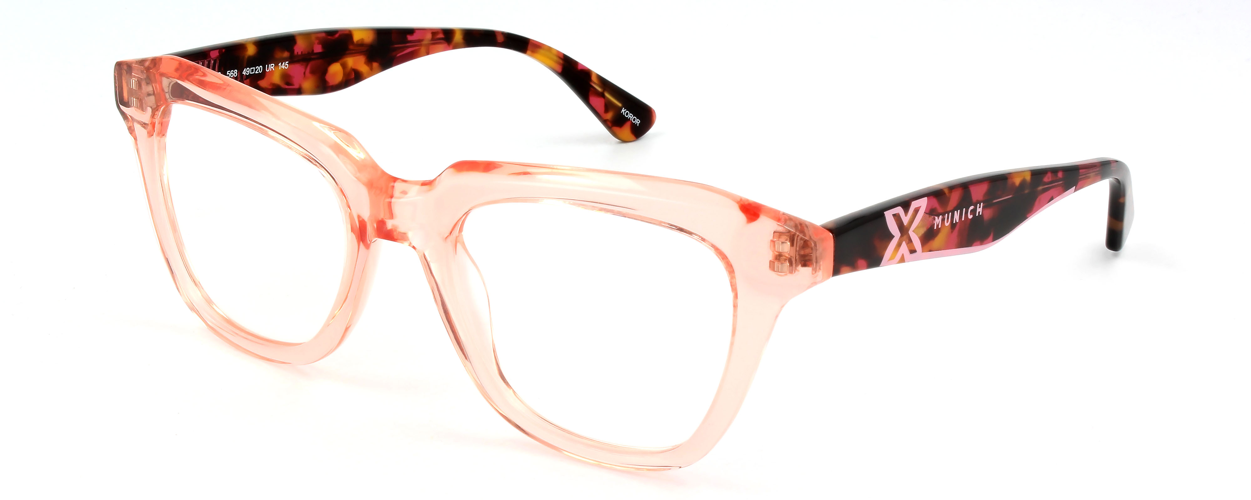 MUNICH-69528/G 568 SALMON CRISTAL/HAVANA/ROSA 49*20, Naranja | Havana rosa, hi-res image number 0