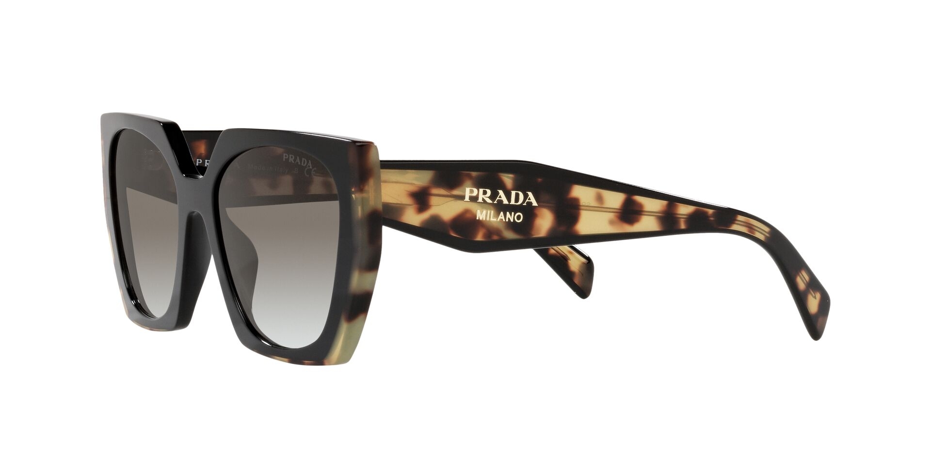 PRADA-15WS/S 3890A7 BLACK/MEDIUM TORTOISE(GREY GRADIENT 54*19, Negro, hi-res image number 1