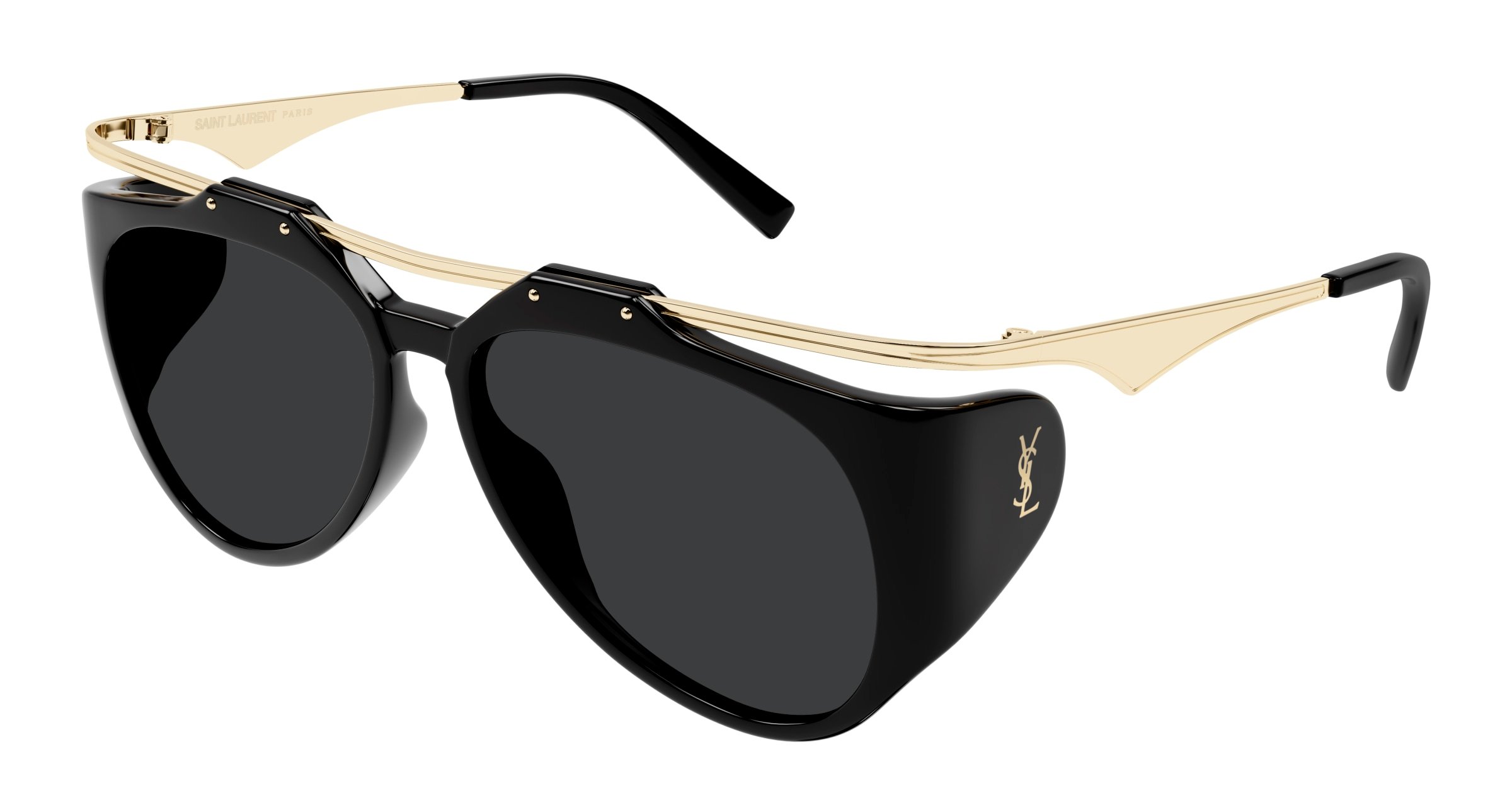SAINT-LAURENT-SLM137/S 001 BLACK-GOLD-BLACK 55*14, , hi-res image number 0