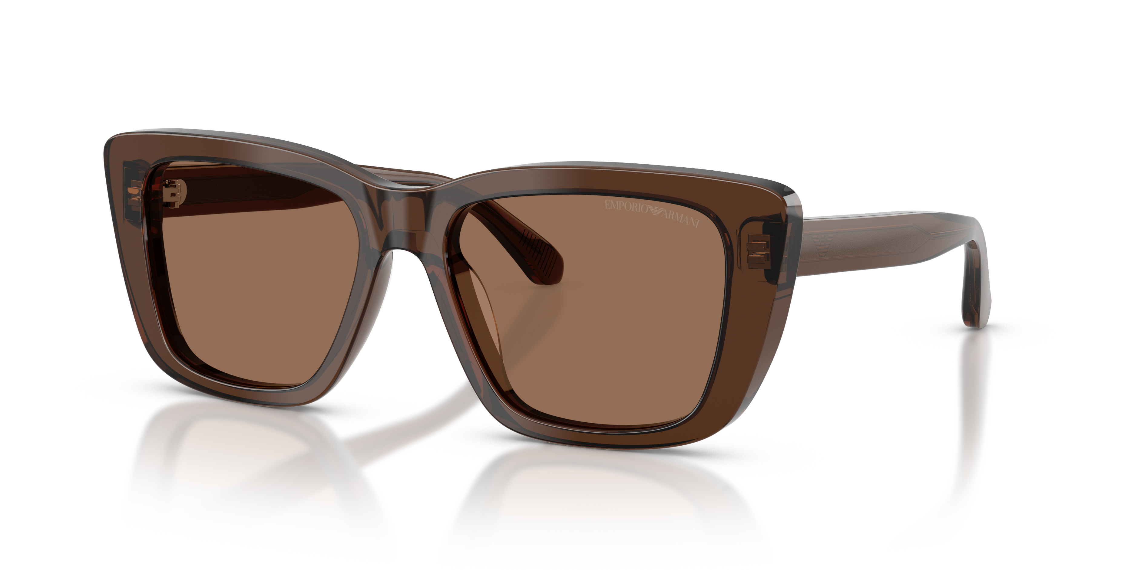 EMPORIO-4246U/S 625173 SHINY TRANSPARENT BROWN(DARK BROWN 54*17, , hi-res image number 0